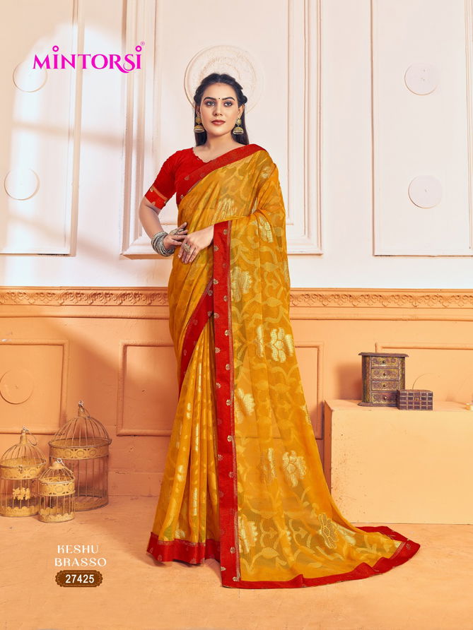 Keshu By Mintorsi 27421-27428 Chiffon Sarees Catalog